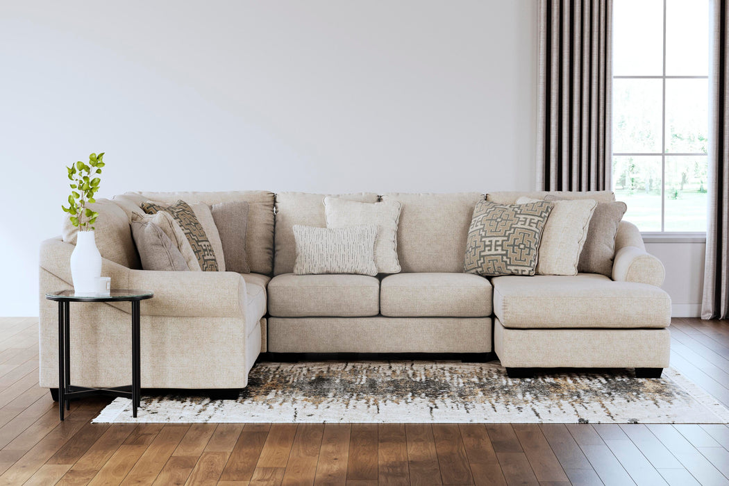Carnaby Linen Carnaby 4 Piece Sectional with Chaise