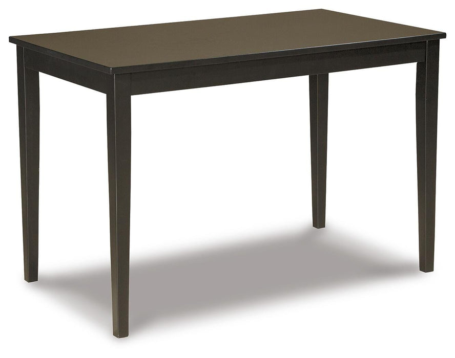Kimonte Dark Brown Rectangular Dining Room Table