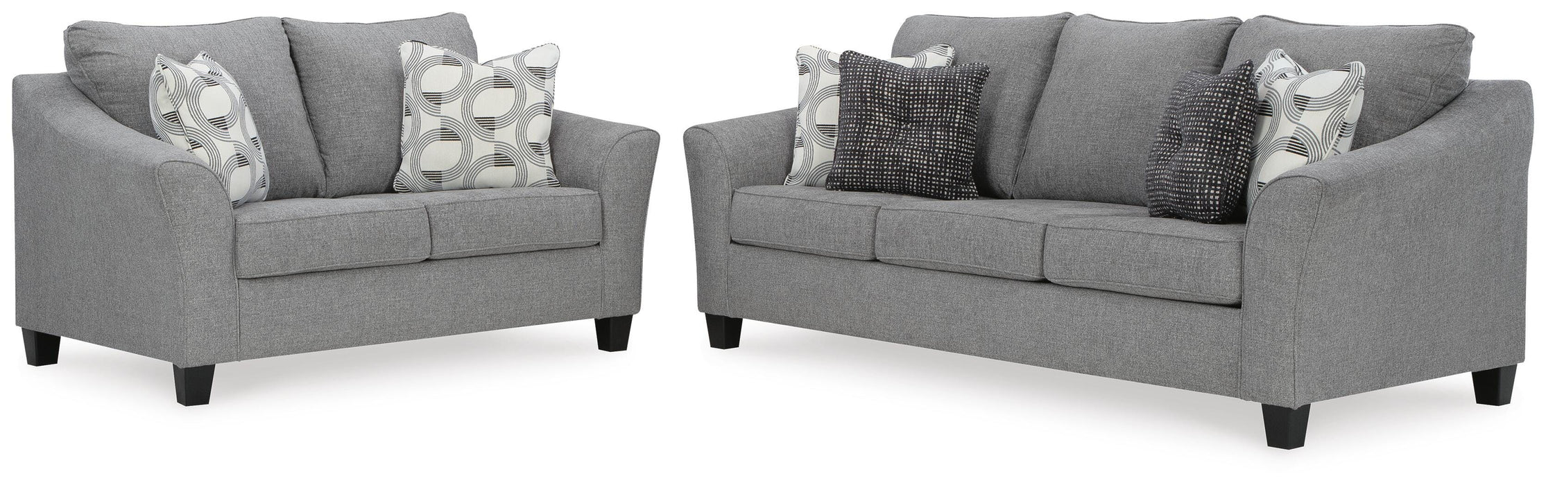Mathonia Smoke Mathonia Sofa and Loveseat