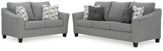 Mathonia Smoke Mathonia Sofa and Loveseat