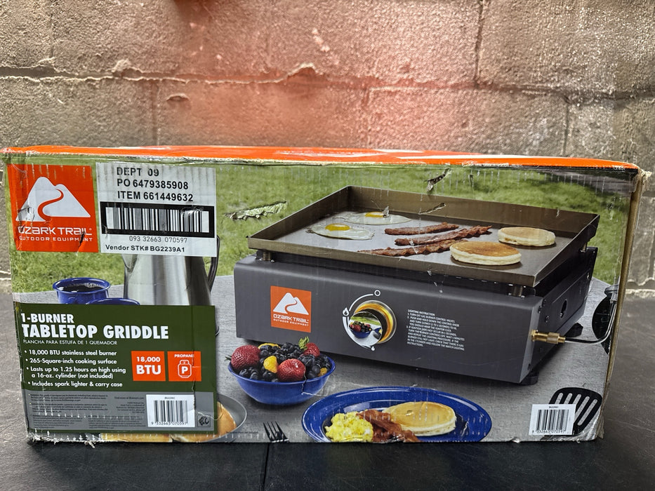 Ozark Trail 1 Burner Tabletop Propane Griddle - new