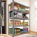 TrumanPick 5-Tier Metal Garage Storage Shelves, Adjustable Shelving Units, Heavy Duty Storage Shelf for Basement Pantry Warehouse 36" W x 16" D x 71" H, Silver