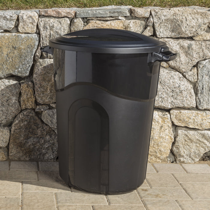 Hyper Tough 32 Gallon Heavy Duty Injection Molded Trash Can with Click Lock Lid - new