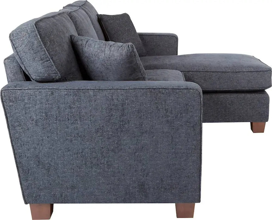 OSP Home Furnishings - Russell L-Shape Sectional Sofa - Navy - open_box