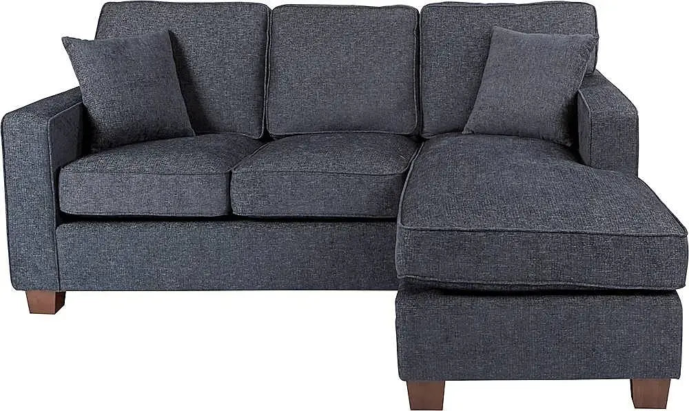 OSP Home Furnishings - Russell L-Shape Sectional Sofa - Navy - open_box
