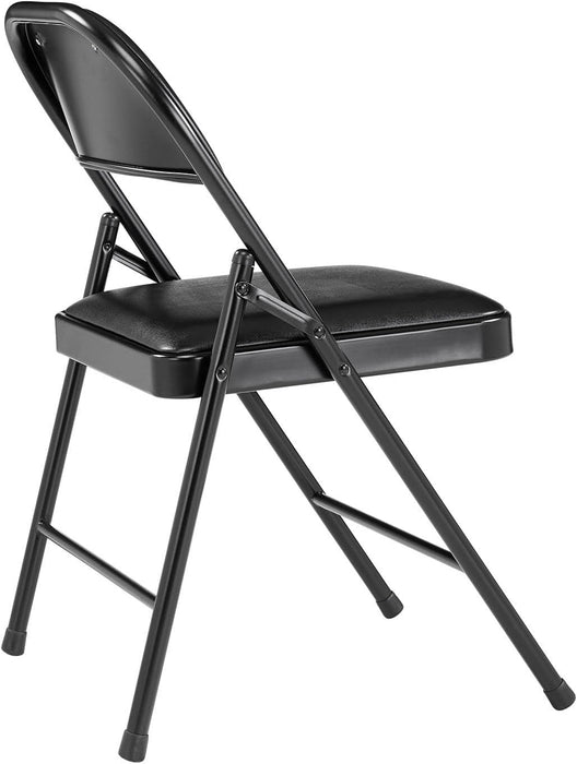 Global Industrial Steel Frame Folding Chair, Padded Vinyl Seat and Back - new