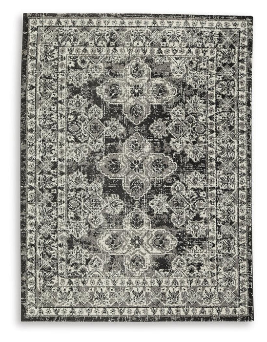 Glennisman Black/Gray/Ivory Medium Rug