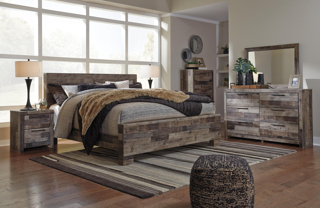 Derekson Multi Gray Derekson King Panel Bed
