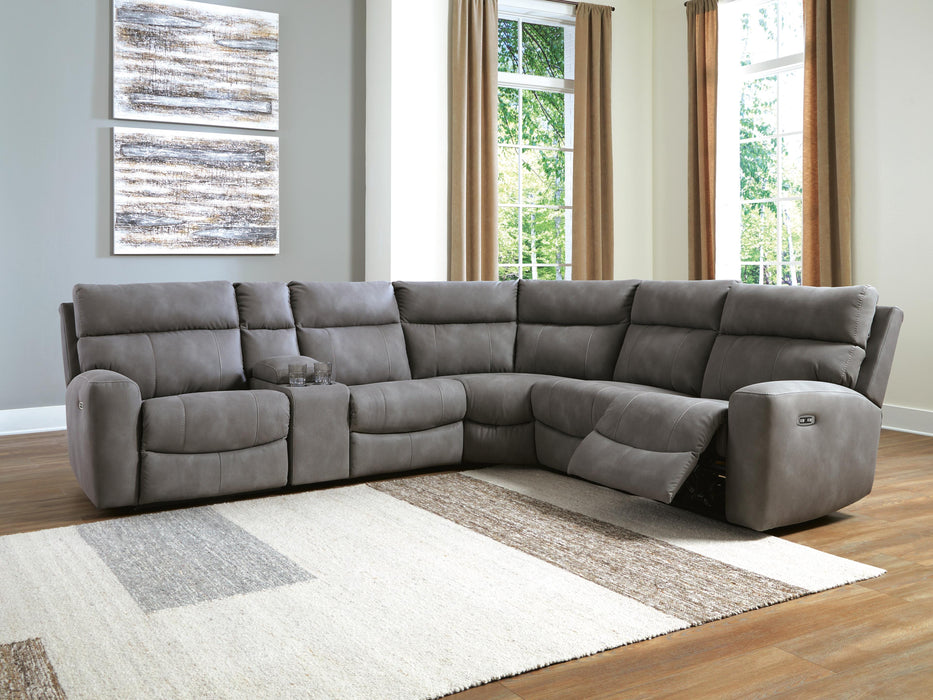 Next-Gen Durapella Slate Next-Gen Durapella 6-Piece Power Reclining Sectional