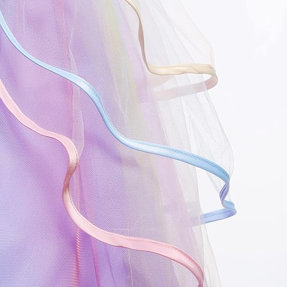 Unicorn Dress for Girls Unicorn Costume Pageant Princess Dress Party Birthday Christmas Long Gown with Accessories - new