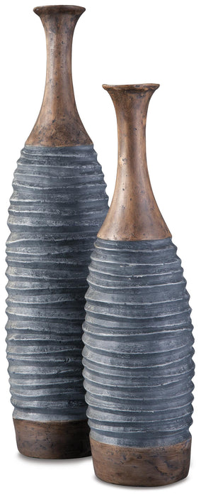 Blayze Antique Gray/Brown Vase Set (Priced Per Item, Must Order 2, 4, 6, or 8)