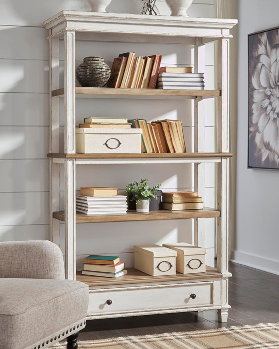 Realyn Brown/White Bookcase