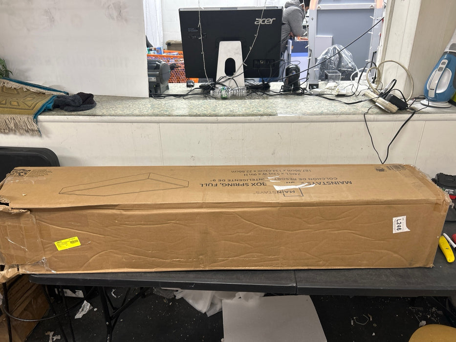Mainstays 9" Full High Profile Easy Assembly Smart Metal Box Spring - new