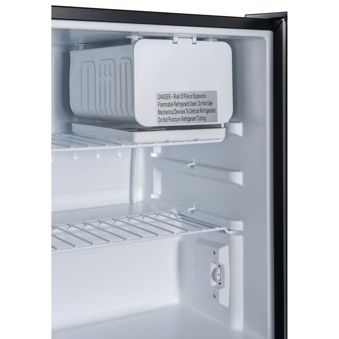 Galanz 2.7 Cu ft Single Door Mini Fridge, Black, Estar, New, Width 19.13" - open_box