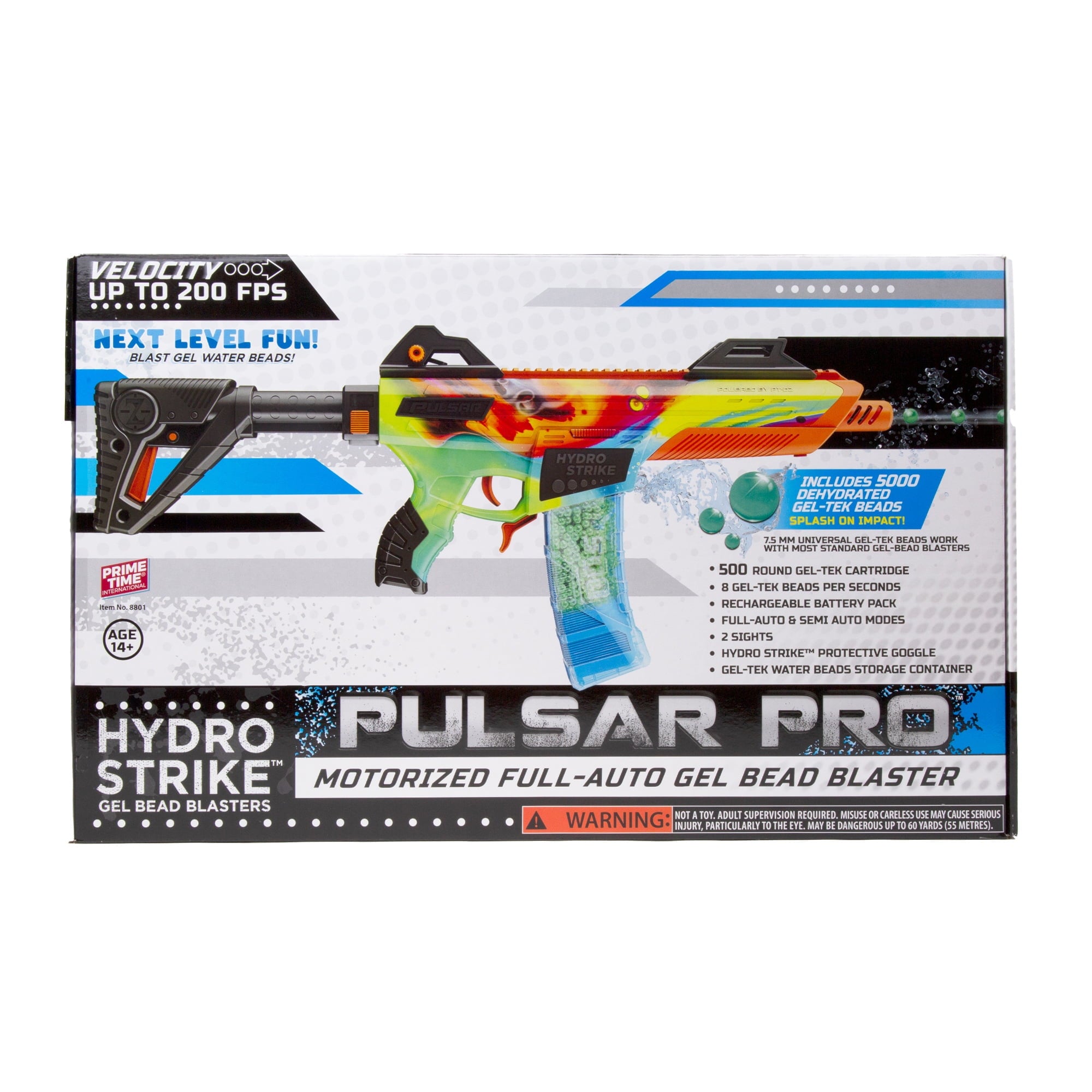 Hydro Strike Pulsar Pro Battery Gel Bead Blaster with 5000 Water Beads - Recommended for Ages 14 and up - open_box