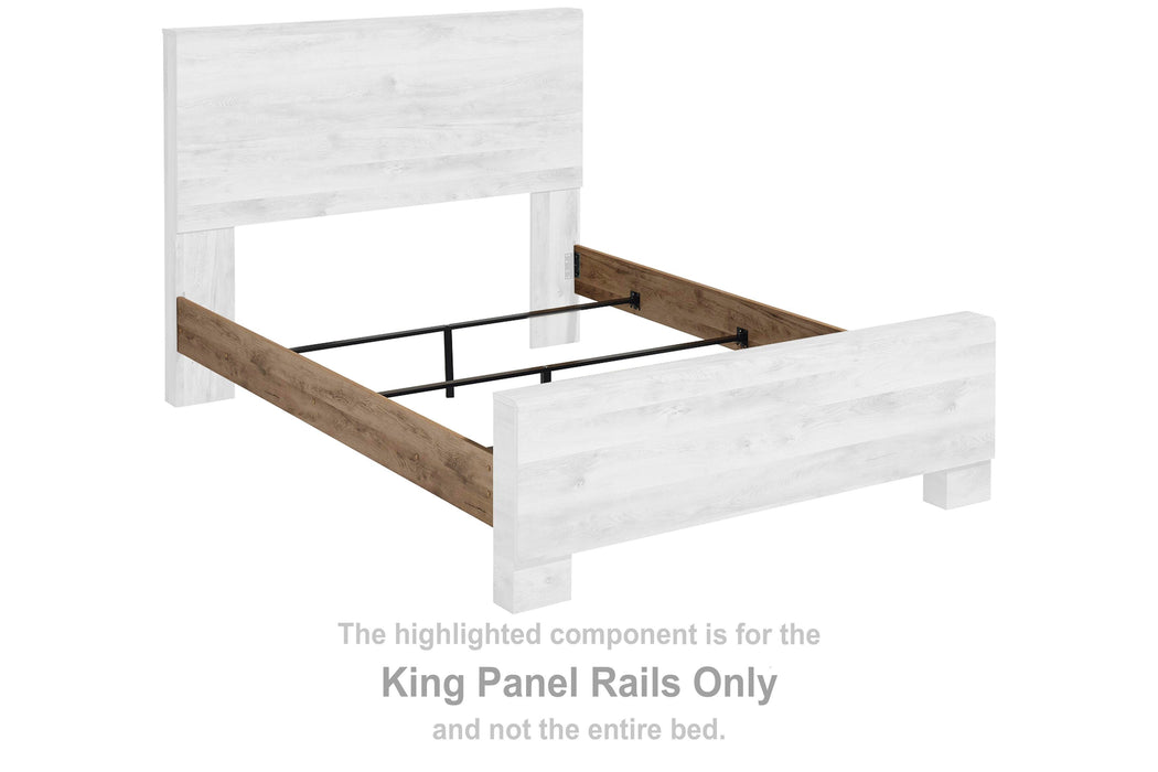 Hyanna Tan Brown King Panel Rails