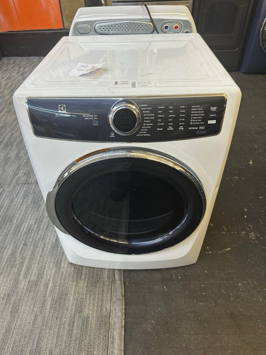 Electrolux - 8.0 Cu. Ft. Stackable Electric Dryer with Steam and Balanced Dry - White - display_model