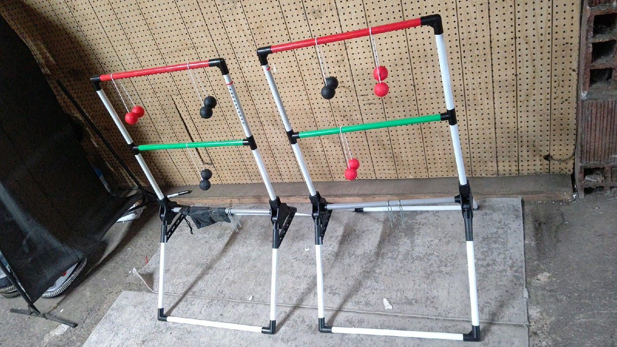 MD Sports Foldable Ladder Toss Game, Red, Green and Black - open_box