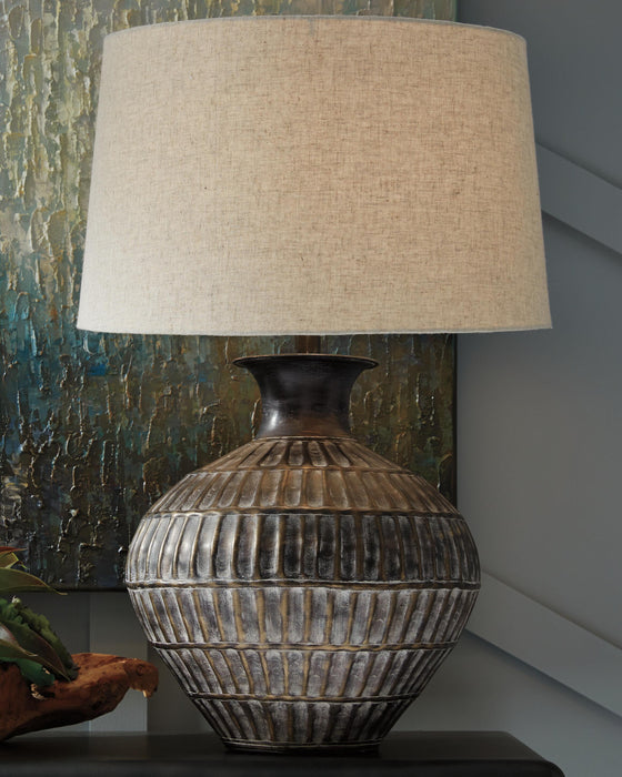 Magan Antique Bronze Finish Metal Table Lamp (1/CN)