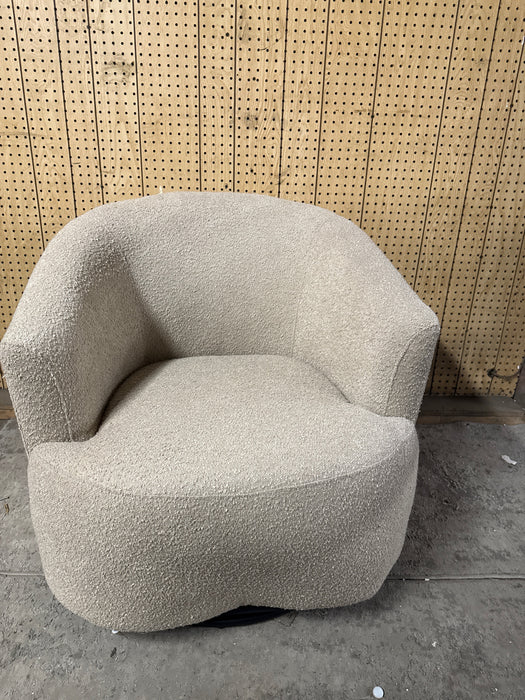 Mainstays Boucle Swivel Accent Chair, Taupe - new