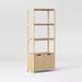 72.25" Scandi Bookcase with Three Shelves And Cabinet Storage Natural - Room Essentials™