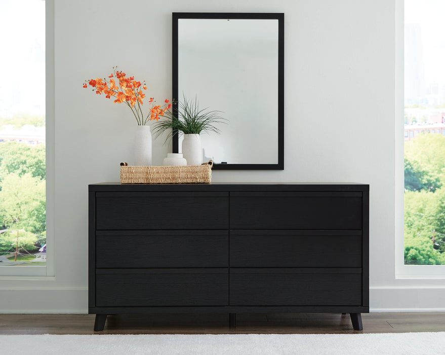 Danziar Black Danziar Dresser and Mirror
