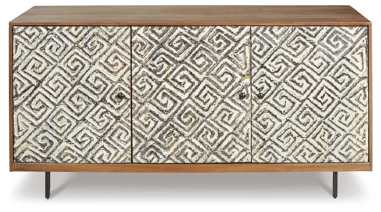 Kerrings Brown/Black/White Accent Cabinet