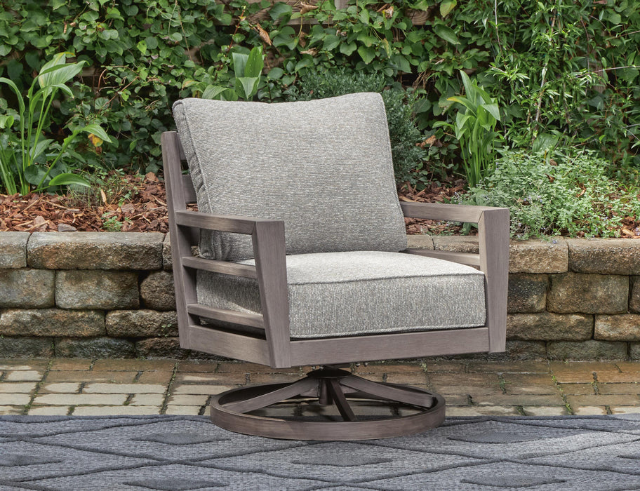 Hillside Barn Gray/Brown Swivel Lounge w/ Cushion