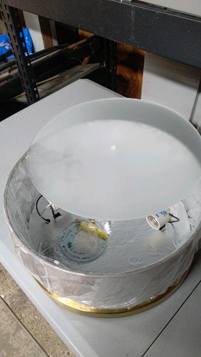 Good Lumens by Madison Avenue 15" Soft Brass Flush Mount Ceinling Light - open_box