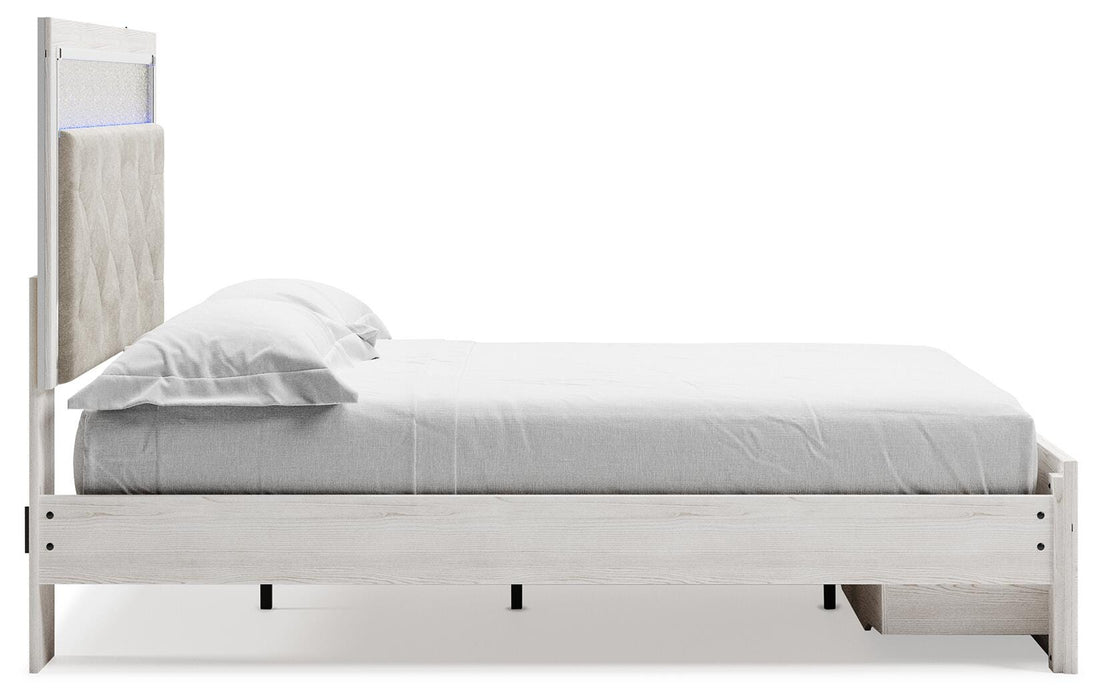 Altyra White Altyra Queen Upholstered Storage Bed
