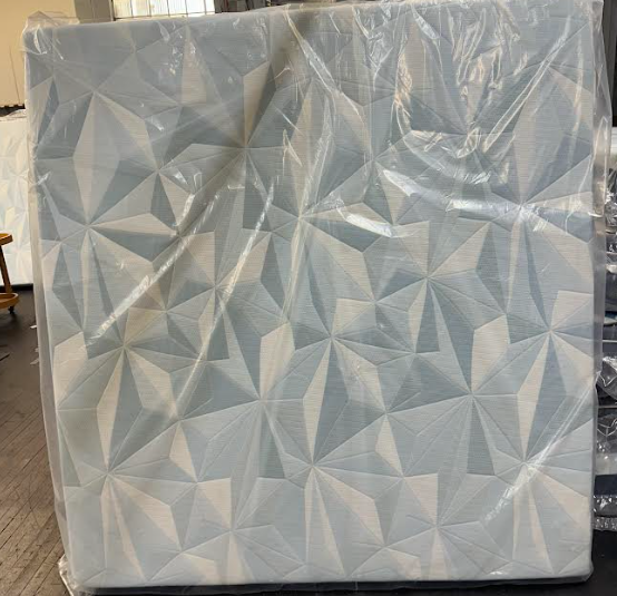 Premium Ultra-Firm Orthopedic Mattress – Geometric Knit Cover – Back Support & Spinal Alignment - King - new