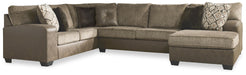 Abalone Chocolate Abalone 3-Piece Sectional with Chaise