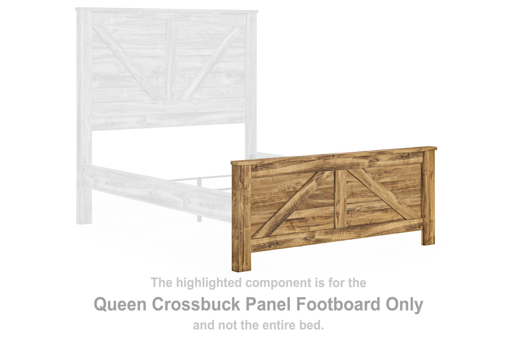 Branstony Brown Queen Crossbuck Panel FTBD