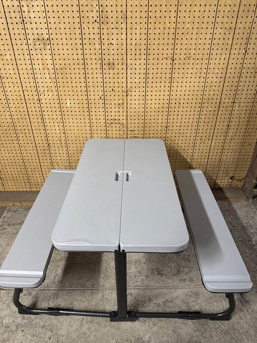 Your Zone Folding Kid's Picnic Activity Table for Ages 3-8, White - new