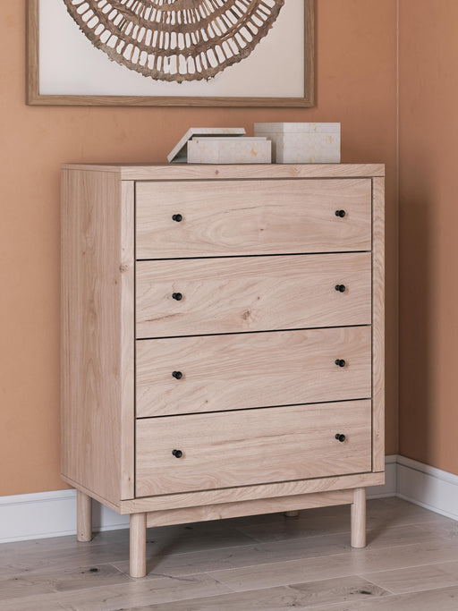 Shapella Tan Four Drawer Chest