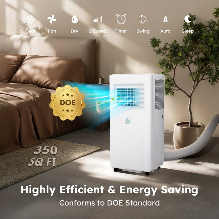 MF Studio 8000BTU ASHRAE Portable Air Conditioner with APP/Remote Control, 3-in-1 Standing AC with Cooler, Dehumidifier, Fan, Covers up to 350 Sq. Ft - new