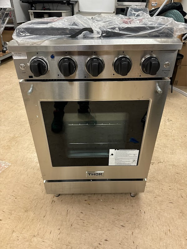 Thor Kitchen - 24 Inch Freestanding Gas Range - Stainless Steel - open_box