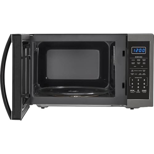 Sharp SMC1452CH Carousel 1.4 Cu. Ft. Countertop Microwave, Black Stainless Steel - open_box