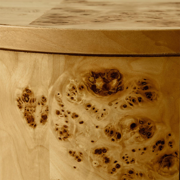Better Homes & Gardens Burlwood Round End Table, Light Burl Wood Veneer - new
