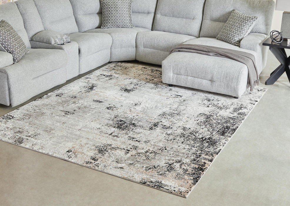 Langwell Black/Gray/White Large Rug