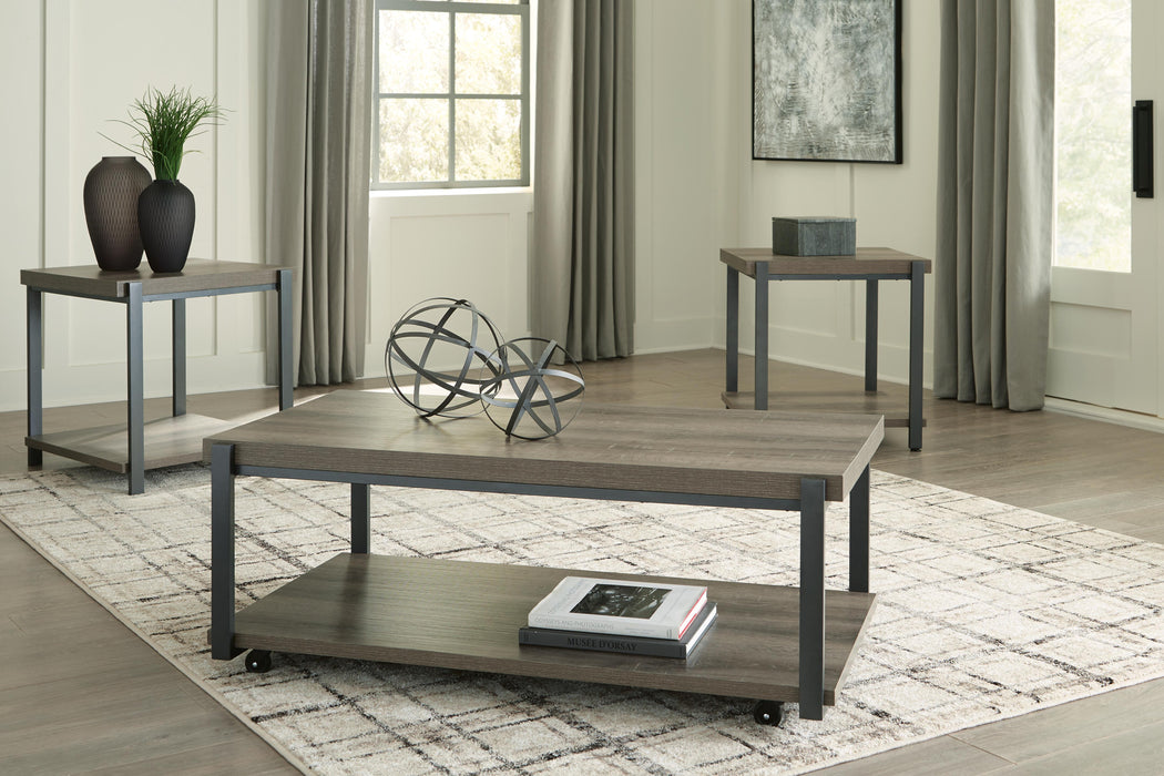 Wilmaden Gray/Black Occasional Table Set (3/CN)