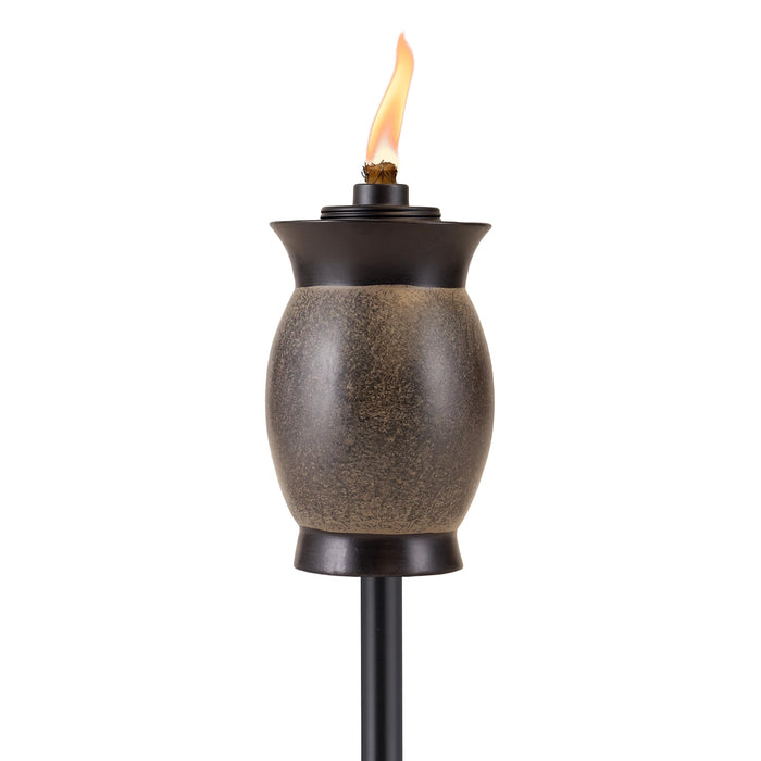 TIKI® Brand Convertible 64 Inch TIKI Torch Resin Jar Brown, Stone,1112155 - new