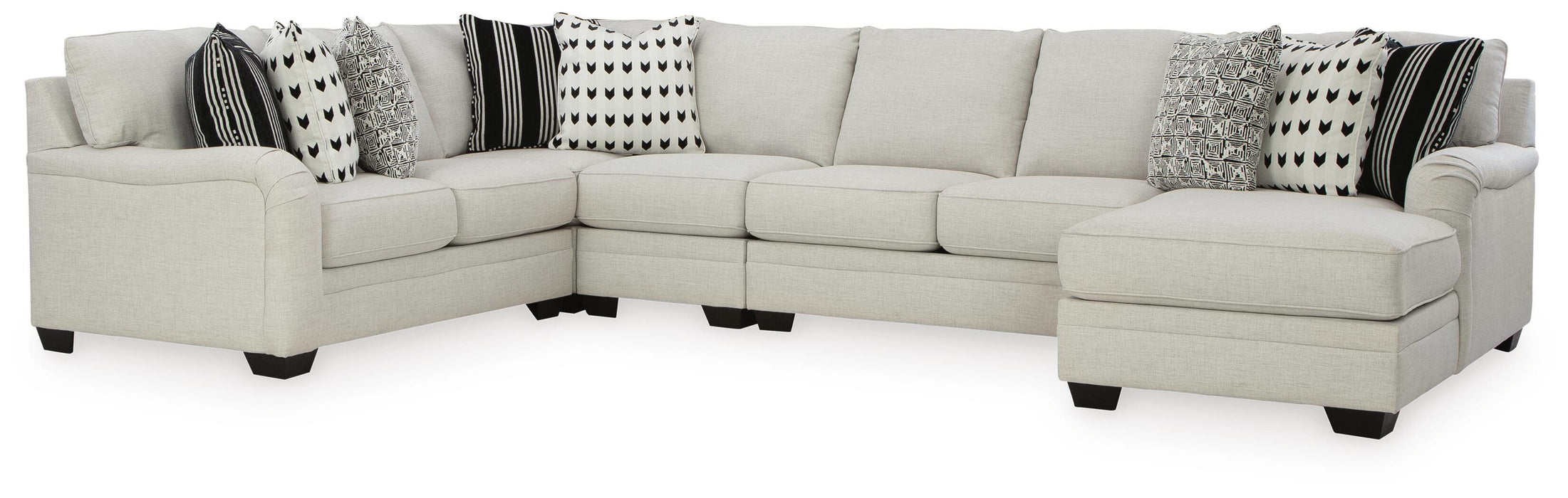 Huntsworth Dove Gray Huntsworth 5-Piece Sectional with Chaise