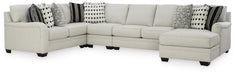 Huntsworth Dove Gray Huntsworth 5-Piece Sectional with Chaise