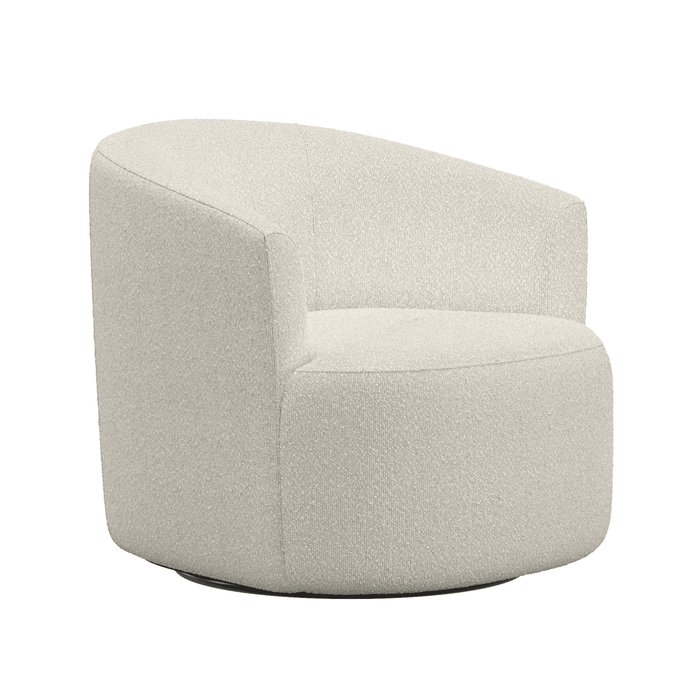 Mainstays Boucle Swivel Accent Chair, Cream - new