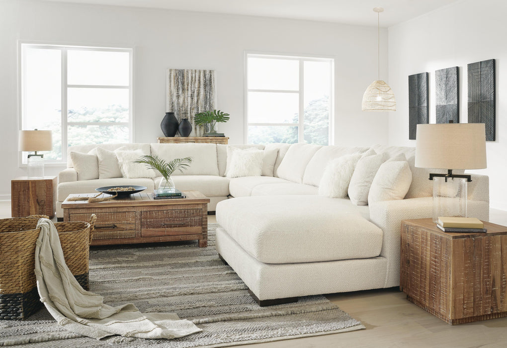 Zada Ivory Zada 5-Piece Sectional with Chaise