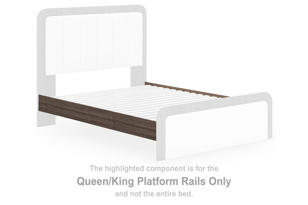 Mazilar Brown Queen/King Platform Rails
