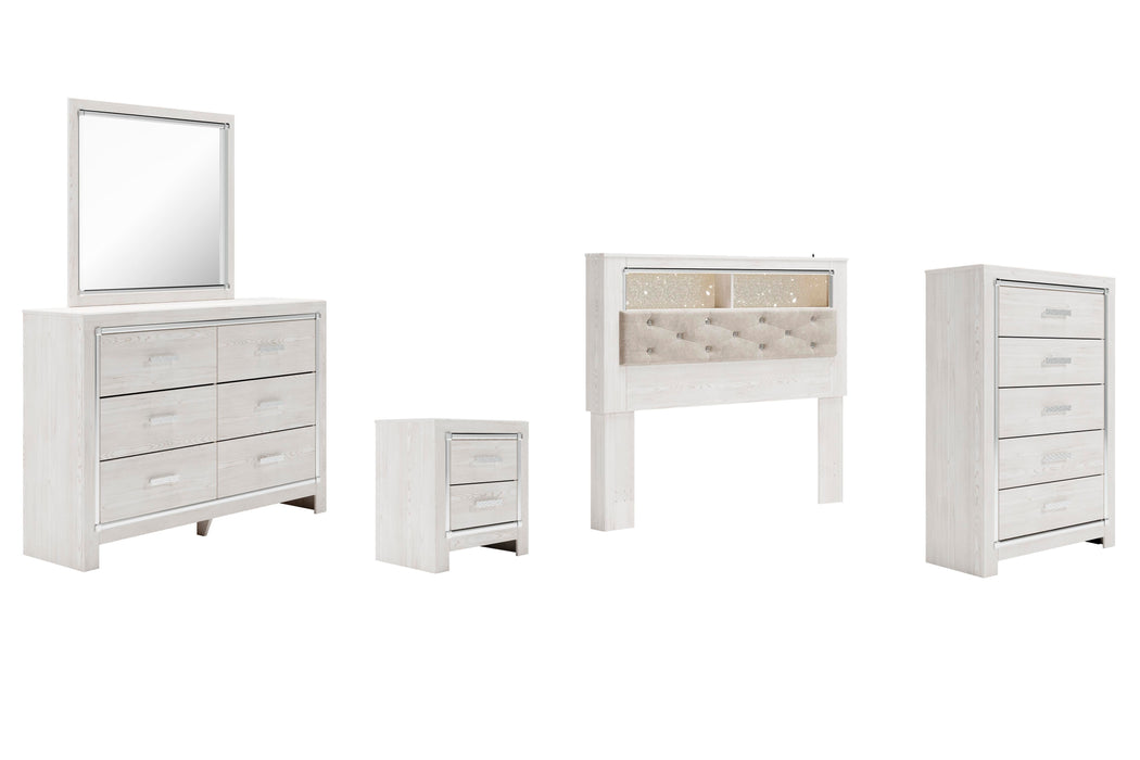 Altyra White Bookcase Bedroom Collection