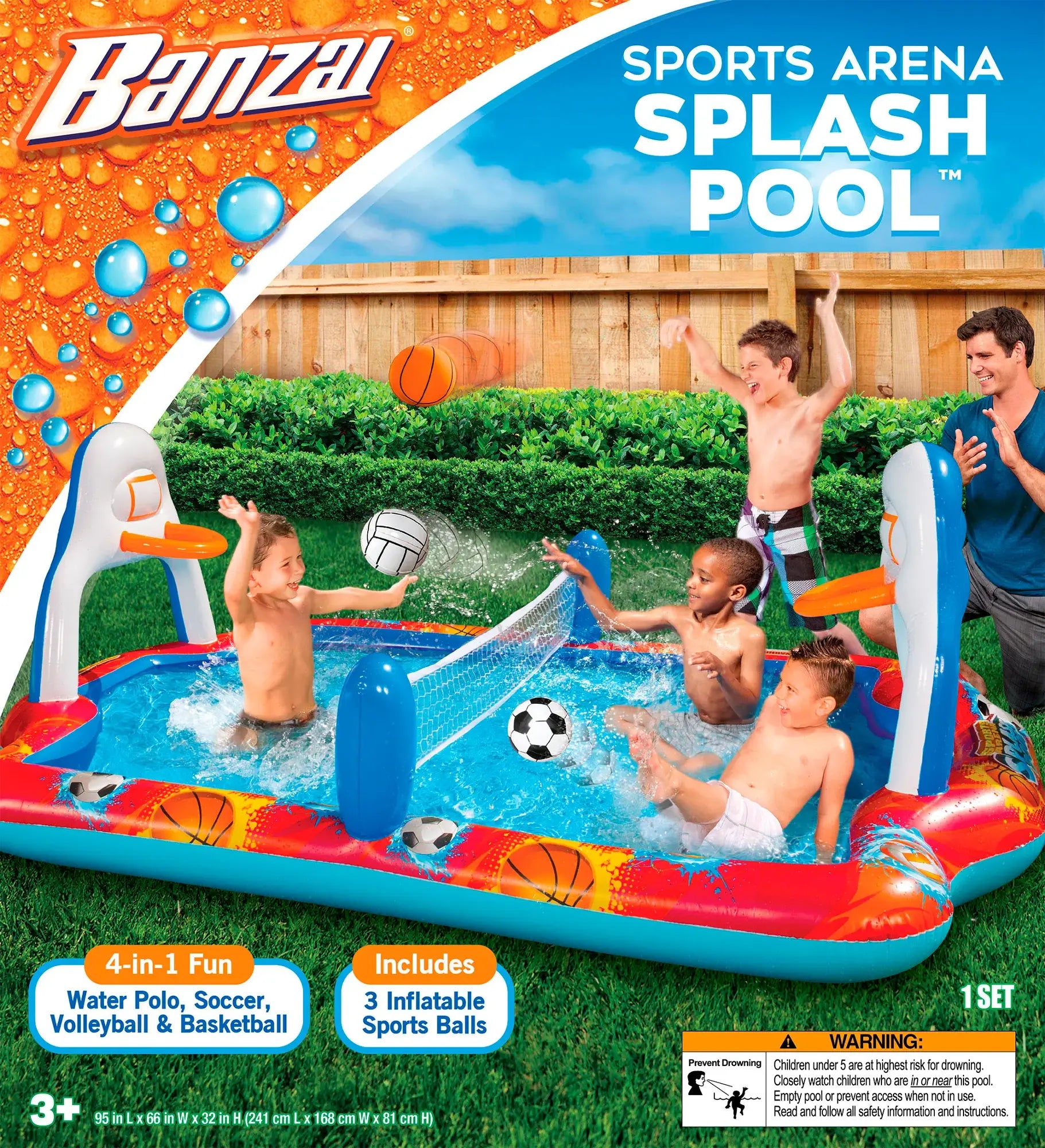 Banzai - Sports Arena 4-In-1 Play Center Pool - open_box