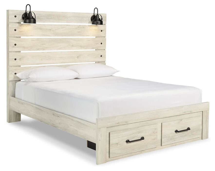 Cambeck Whitewash Cambeck Queen Panel Storage Bed